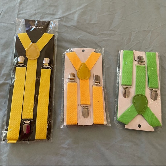 Yellow & Green Kids’ Adjustable Suspender & Bowtie Sets & Yellow Adult Set - Picture 2 of 13